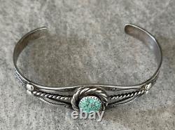 OLD Vintage Native American Navajo Turquoise Sterling silver Bracelet -L