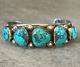 OLD Vintage Native American Navajo Turquoise Sterling silver TWISTED Bracelet