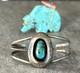 OLD Vintage Native American Shadowbox Turquoise GEM Sterling Bracelet 19+g