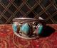 Old Native American Silver Turquoise Bracelet Southwestern Jewelry Vintage Mens