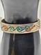 Old Native American Vintage Sterling Silver Jewelry Cuff Turquoise Inlay