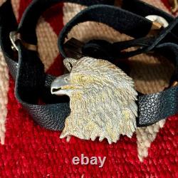 Old Pawn, Sterling Silver Eagle Concho Belt 30, 70 grams, Signed B. Snyder