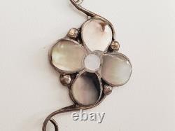 Old VTG Native American Zuni Sterling Silver Stone Shell Flower Jewelry Set