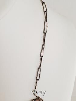 Old VTG Native American Zuni Sterling Silver Stone Shell Flower Jewelry Set