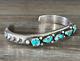 Old Vintage Native American Navajo Hand Made Turquoise Sterling silver Bracelet
