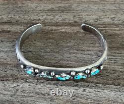 Old Vintage Native American Navajo Hand Made Turquoise Sterling silver Bracelet