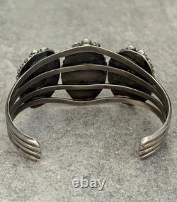 Old Vintage Native American Navajo ROYSTON Turquoise Sterling Bracelet 51.5g 7in