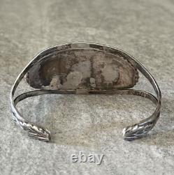 Old Vintage Native American Navajo THREE Turquoise Sterling silver Bracelet