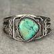Old Vintage Native American Navajo Turquoise CARINATED Twisted Sterling Bracelet