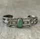 Old Vintage Native American Navajo Turquoise CONCHO Sterling silver Bracelet