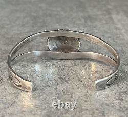 Old Vintage Native American Navajo Turquoise CONCHO Sterling silver Bracelet