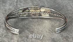 Old Vintage Native American Navajo Turquoise Concho Sterling silver Bracelet