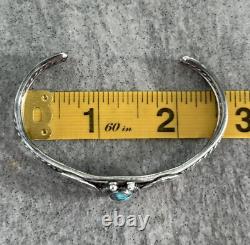 Old Vintage Native American Navajo Turquoise Concho Sterling silver Bracelet