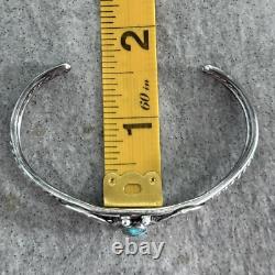 Old Vintage Native American Navajo Turquoise Concho Sterling silver Bracelet