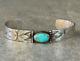 Old Vintage Native American Navajo Turquoise Gem stone Sterling silver Bracelet