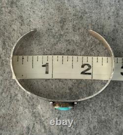 Old Vintage Native American Navajo Turquoise Gem stone Sterling silver Bracelet
