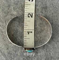 Old Vintage Native American Navajo Turquoise Gem stone Sterling silver Bracelet