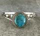 Old Vintage Native American Navajo Turquoise Sterling Bracelet