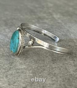Old Vintage Native American Navajo Turquoise Sterling Bracelet