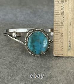 Old Vintage Native American Navajo Turquoise Sterling Bracelet