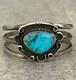 Old Vintage Native American Navajo Turquoise Sterling Bracelet 6.5 in 43+g
