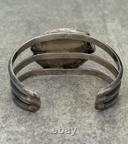 Old Vintage Native American Navajo Turquoise Sterling Bracelet 6.5 in 43+g