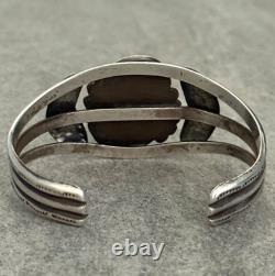 Old Vintage Native American Navajo Turquoise Sterling Bracelet 6.75 in 44g