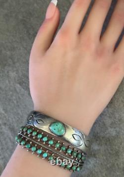 Old Vintage Native American Navajo Turquoise Sterling silver Bracelet
