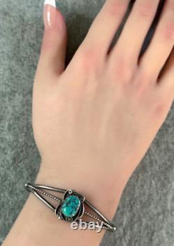 Old Vintage Native American Navajo Turquoise Sterling silver Bracelet