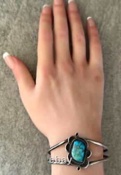 Old Vintage Native American Navajo Turquoise Sterling silver Bracelet