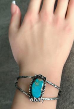 Old Vintage Native American Navajo Turquoise Sterling silver Bracelet Old Vintage Native American Navajo Turquoise Sterling silver Bracelet