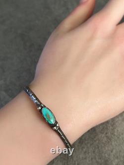 Old Vintage Native American Navajo Turquoise Sterling silver Bracelet