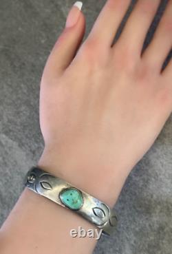Old Vintage Native American Navajo Turquoise Sterling silver Bracelet