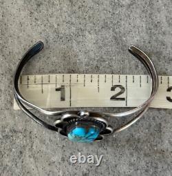 Old Vintage Native American Navajo Turquoise Sterling silver Bracelet
