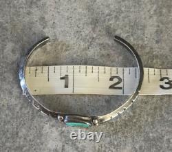 Old Vintage Native American Navajo Turquoise Sterling silver Bracelet