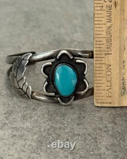 Old Vintage Native American Navajo Turquoise Sterling silver Bracelet 21.5+g