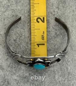 Old Vintage Native American Navajo Turquoise Sterling silver Bracelet 21.5+g