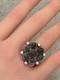 Old Vintage Native American ZUNI Green Turquoise Flower Cluster Ring Size 8