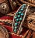 Omg? Vtg Zuni Navajo Snake Eye Turquoise Green Blue Sterling Cuff Native Americ