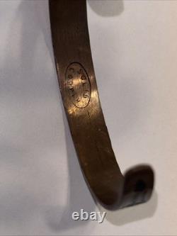 One Of A Kind Vintage 100% Brass Native American Made Bracelet