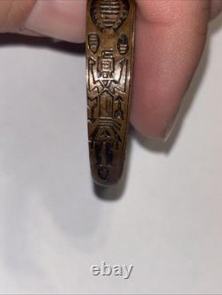 One Of A Kind Vintage 100% Brass Native American Made Bracelet