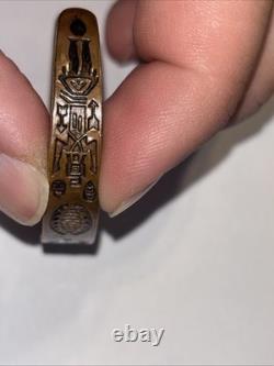 One Of A Kind Vintage 100% Brass Native American Made Bracelet