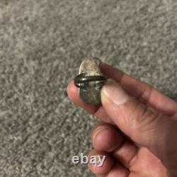 One Of A Kind Vintage Native American Navajo Black Onyx Sterling Silver Ring