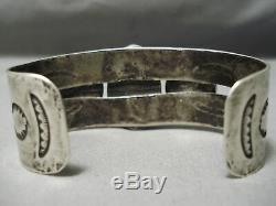 Opulent Vintage Navajo Early Turquoise Sterling Silver Bracelet Old