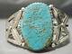 Opulent Vintage Navajo X Flank Royston Turquoise Sterling Silver Bracelet