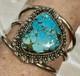 PREMIUM Vintage MORENCI TURQUOISE Sterling Silver PYRITE NAVAJO Signed BRACELET