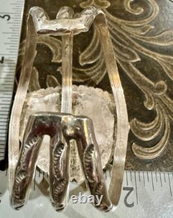 PREMIUM Vintage MORENCI TURQUOISE Sterling Silver PYRITE NAVAJO Signed BRACELET