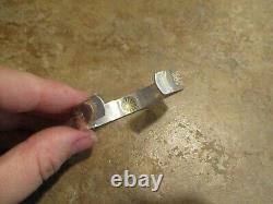 PRISTINE Older Vintage Navajo Sterling FRED HARVEY Stamped Design Bracelet