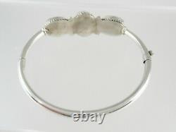 Pawn Sterling Silver Navajo Native American Bangle Bracelet Tourmaline Lapis