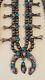 Petite Vintage Native American Sterling Silver Turquoise Squash Blossom